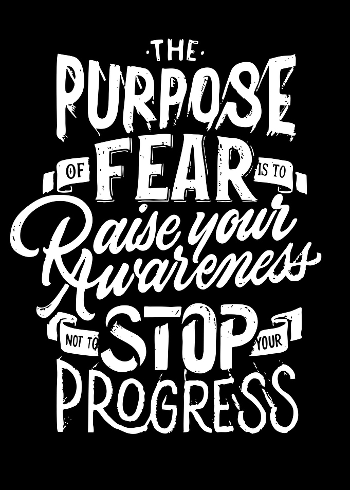 The Purpose of Fear Typography Poster