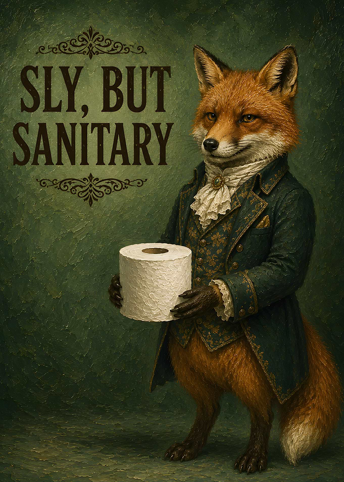 Sly But Sanitary Fox Portrait