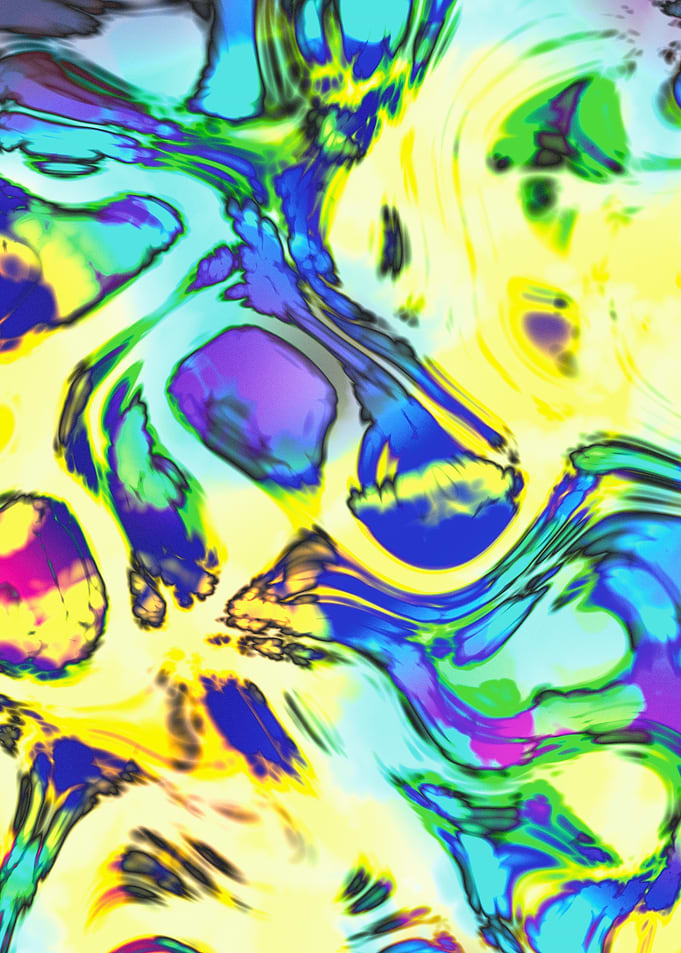 Vibrant Abstract Liquid Swirl Pattern