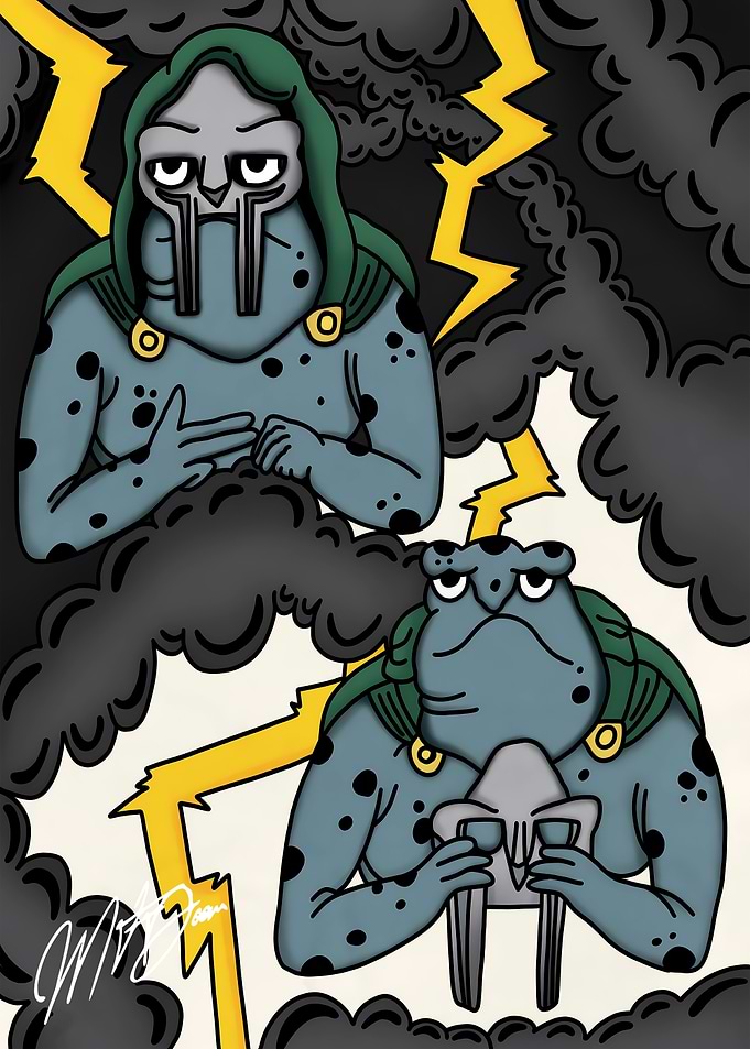 MF DOOM Turtle Mashup Illustration
