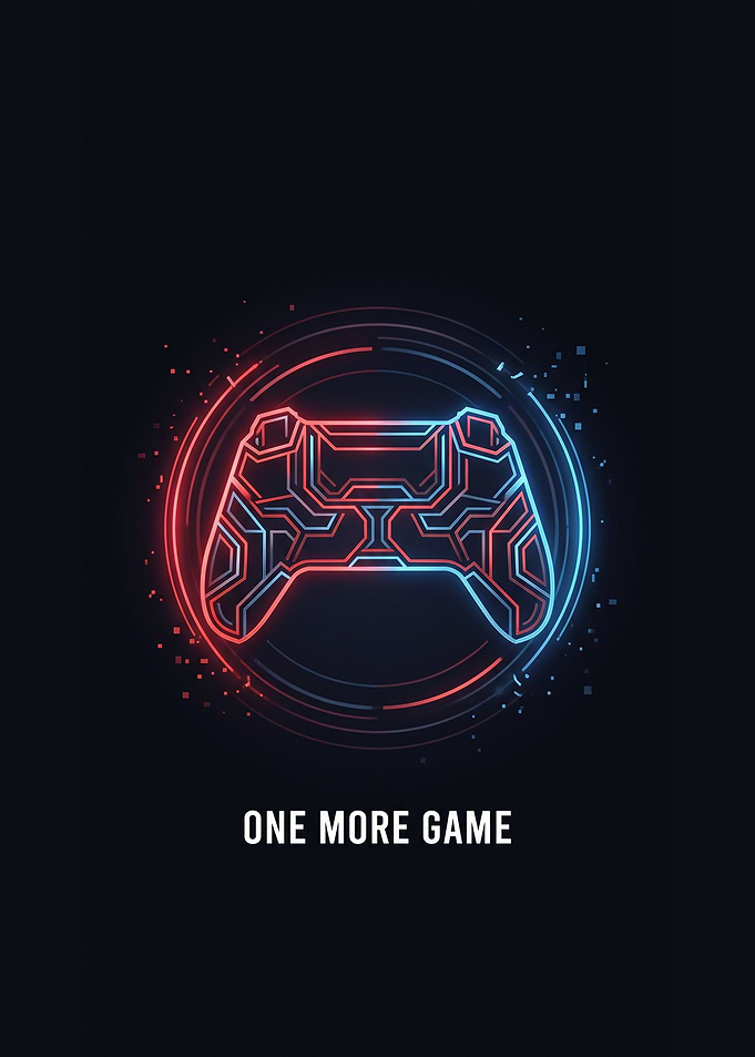 Neon Gaming Controller One More Game