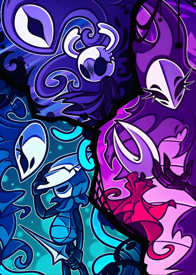 Hollow Knight Character Collage Art