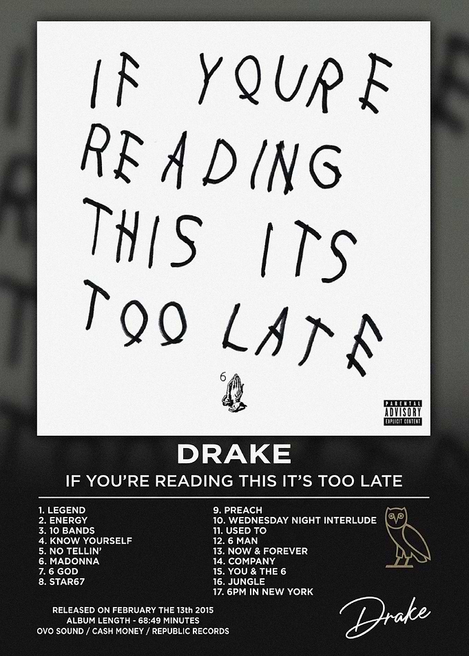 Drake If You're Reading This Album Poster