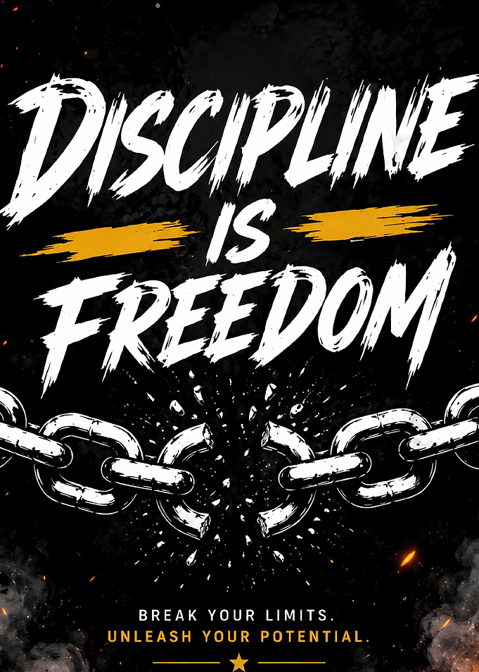 Discipline Is Freedom Motivational Poster