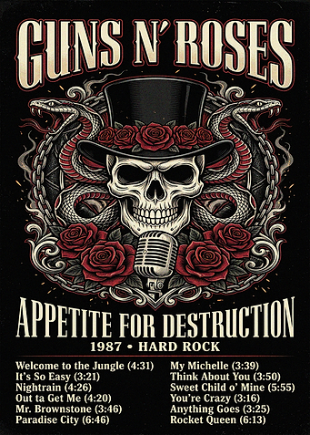 Guns N' Roses Appetite for Destruction Poster