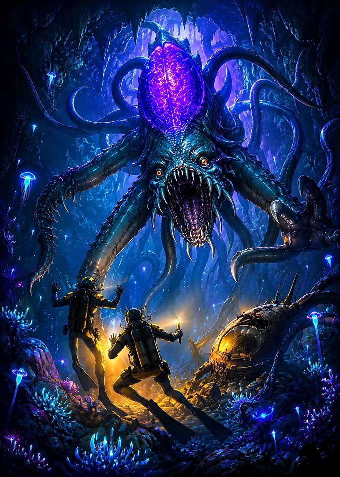 Subnautica Deep Sea Divers Encounter Alien Monster