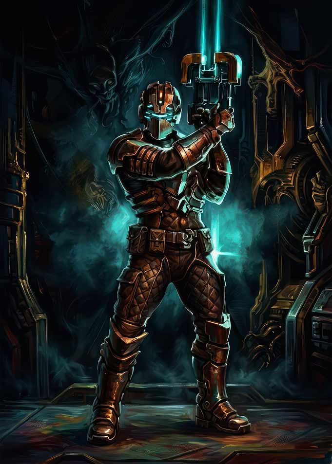 Isaac Clarke in Dead Space Armor