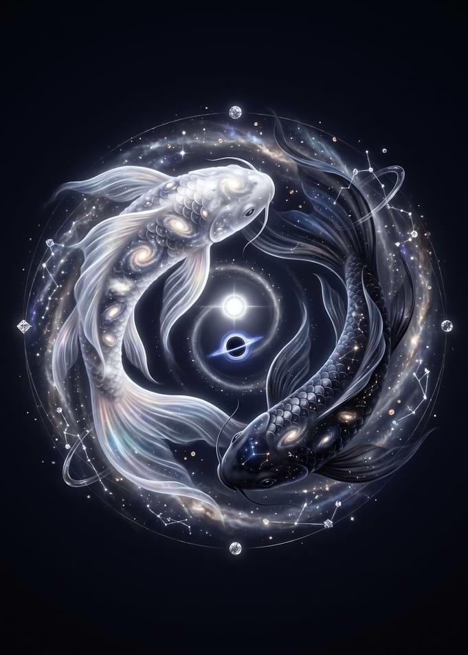Galaxies Koi Fish Yin Yang