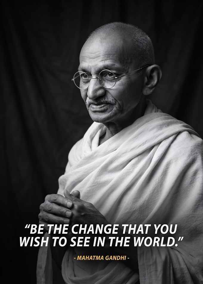 Mahatma Gandhi Inspirational Quote Poster