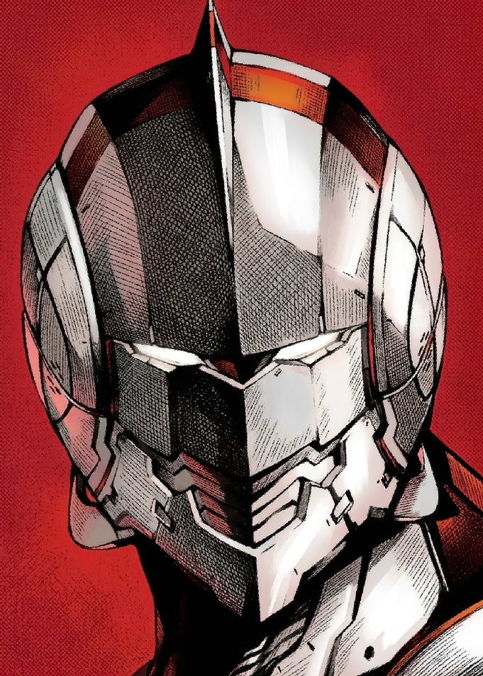 Ultraman Suit Manga Style Portrait