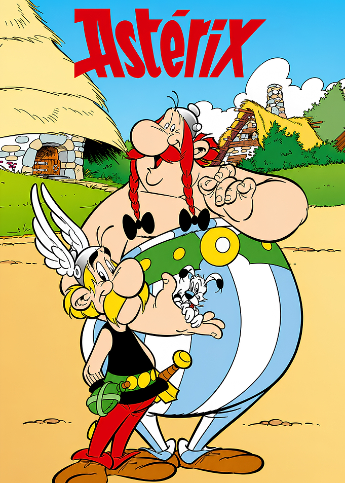 Asterix and Obelix Cartoon Poster