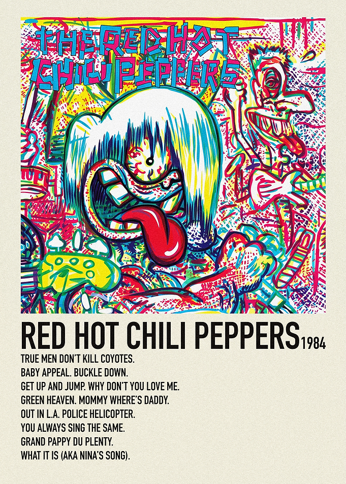 Red Hot Chili Peppers Tracklist Poster
