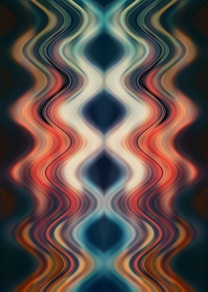 Symmetrical Abstract Wavy Color Flow