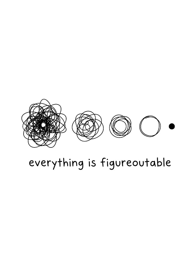 Everything is Figureoutable Minimalist Art