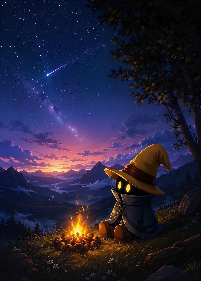 Vivi Ornitier Camping Under Starry Sky