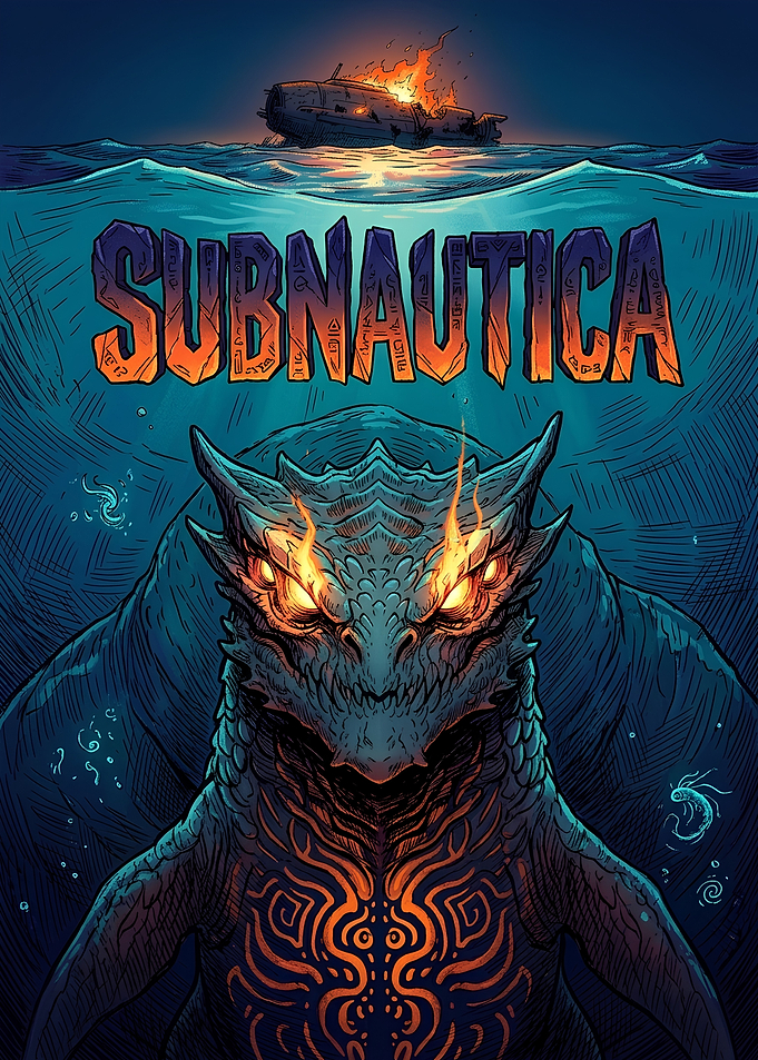 Subnautica Sea Dragon Leviathan Poster