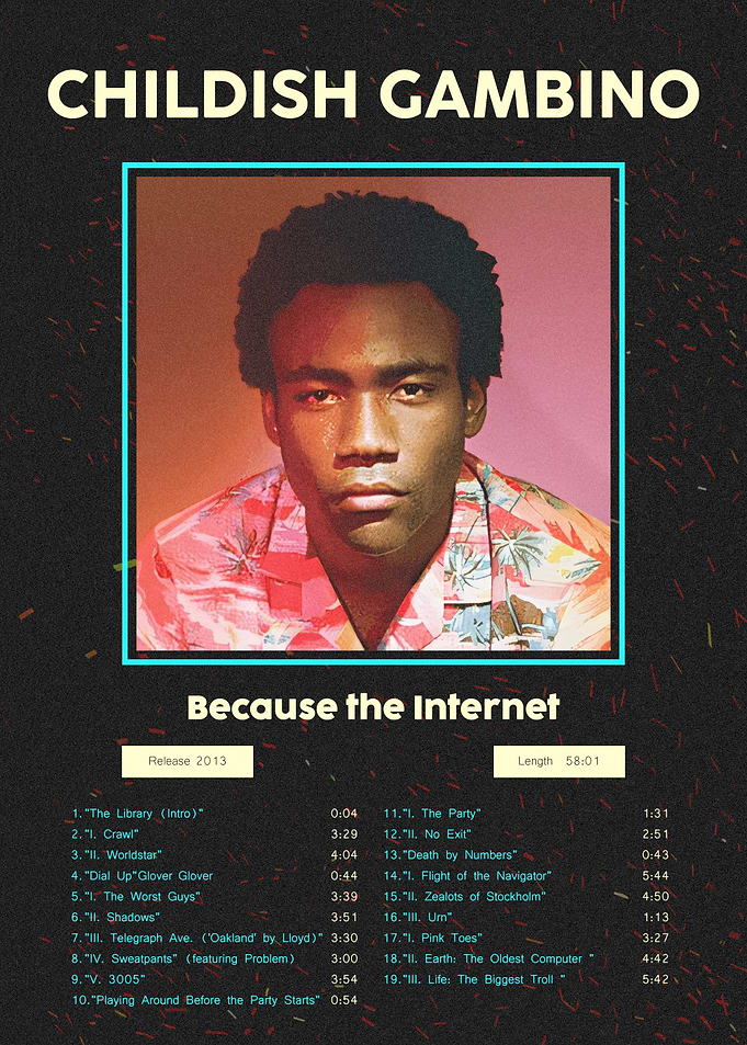 Childish Gambino Because the Internet Poster