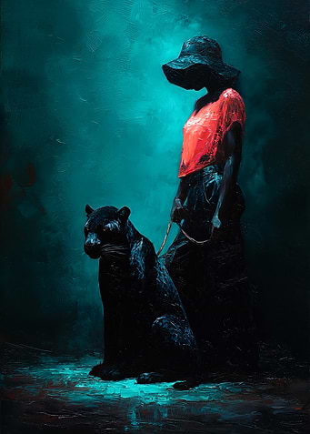 Panther on a Short Leash