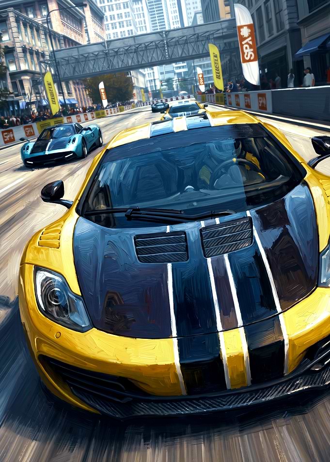 High-Speed Supercar Street Race