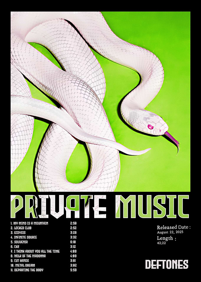 Deftones Private Music Album Poster