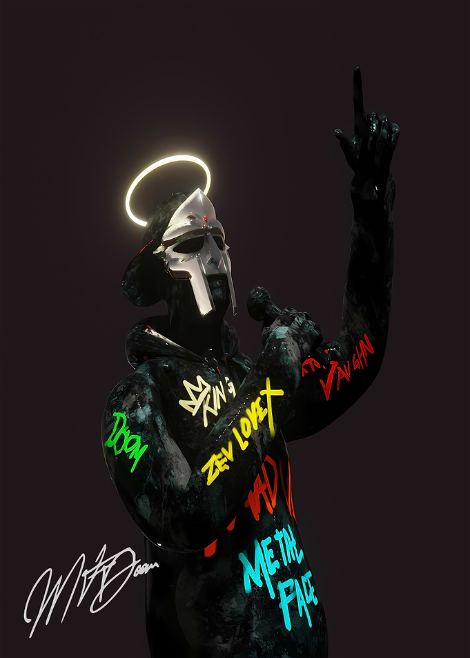 MF DOOM Graffiti Tribute Art