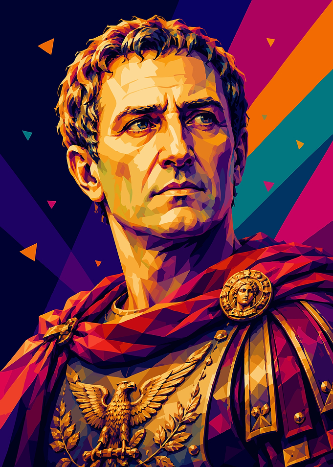 Pop Art Portrait of Julius Caesar