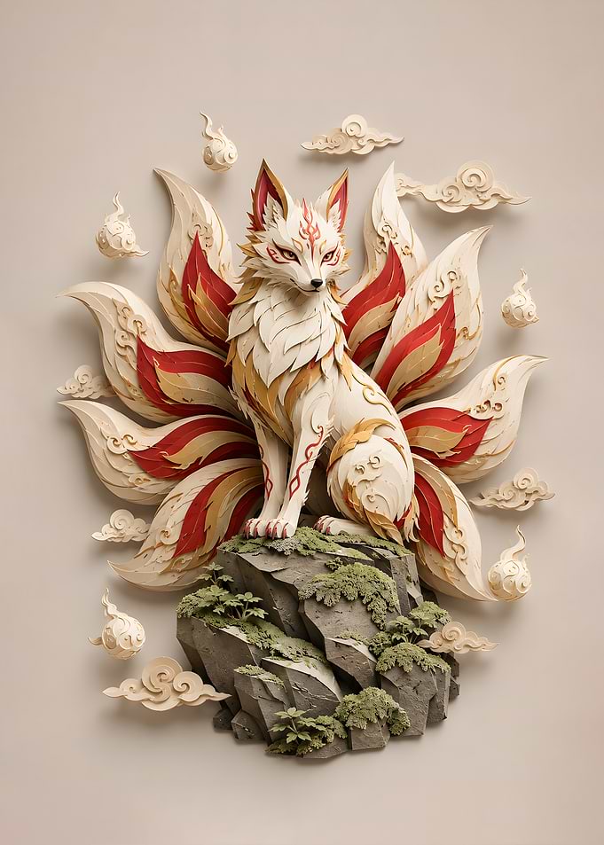 Mystical Kitsune Spirit Fox
