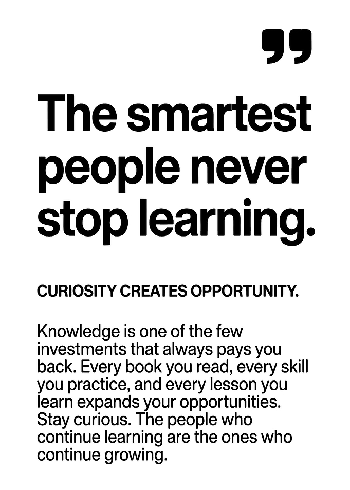Inspirational Quote Poster About Learning