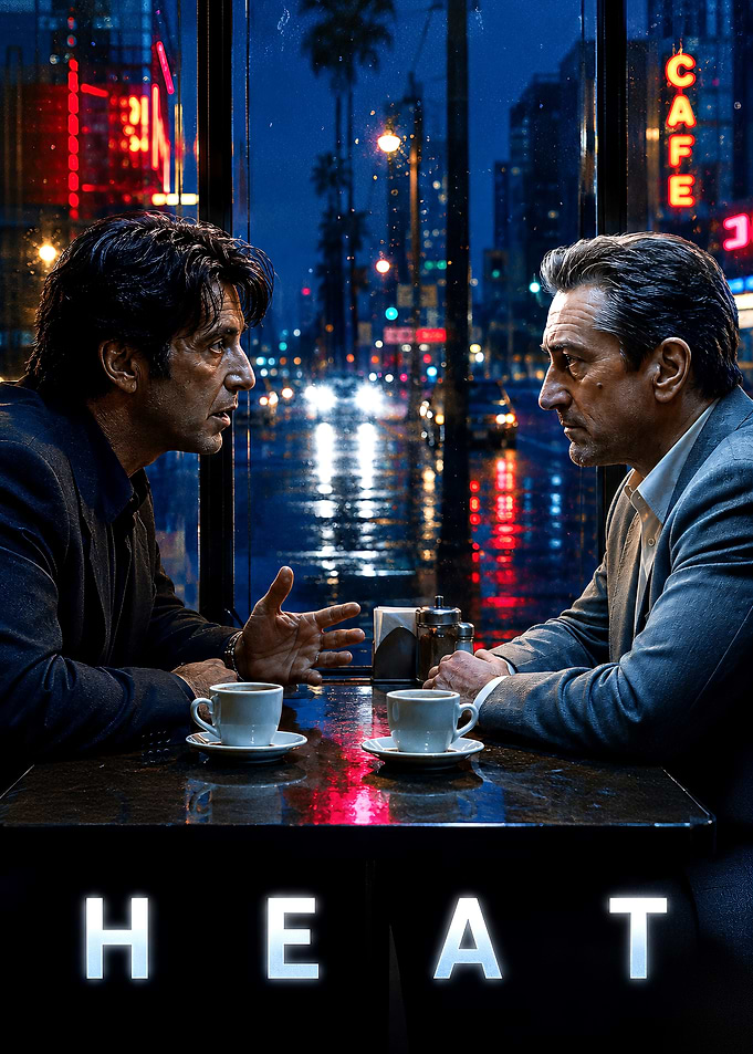 Heat Movie Diner Scene Poster
