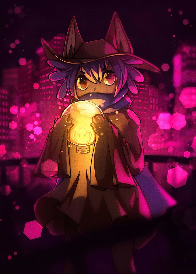 Niko from OneShot holding the lightbulb