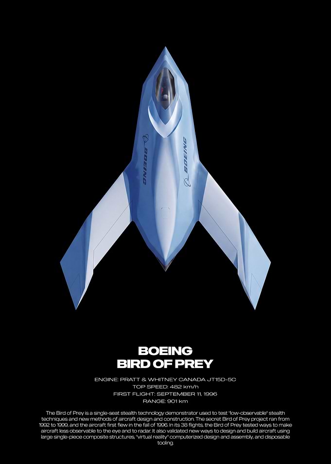 Boeing Bird of Prey Technical Poster