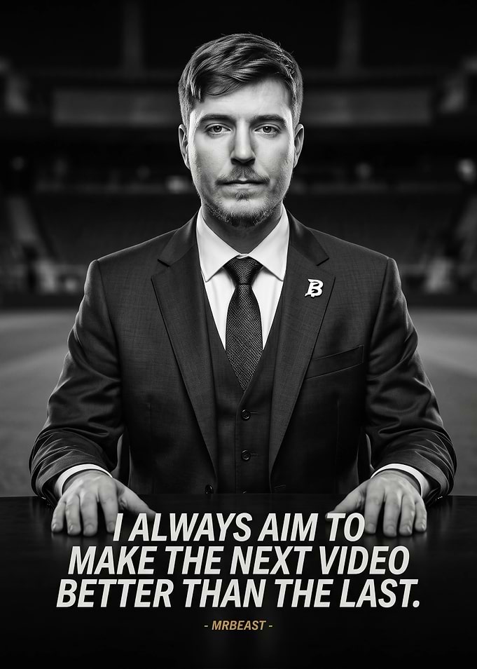 MrBeast Inspirational Quote Portrait