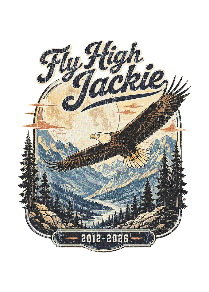 Fly High Jackie Memorial Eagle Design