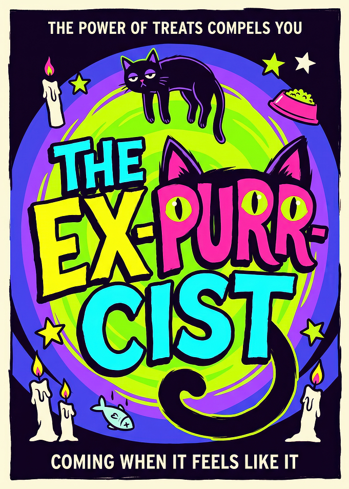 The Ex-Purr-Cist Funny Cat Poster