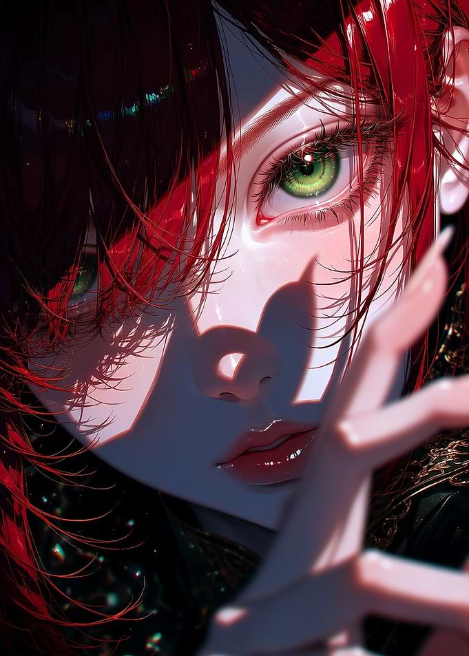 Close-up Portrait of Red-Haired Woman