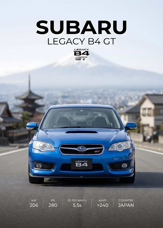 Subaru Legacy B4 GT Poster