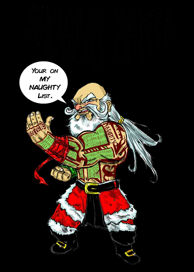 Tough Santa Claus Martial Artist