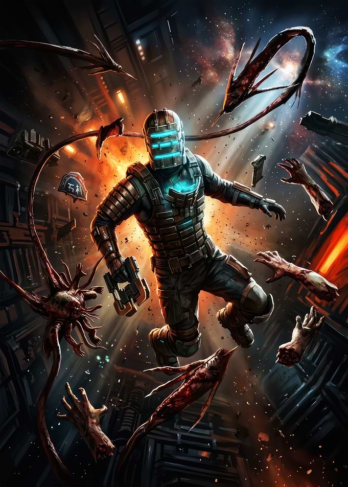Isaac Clarke Fighting dead space