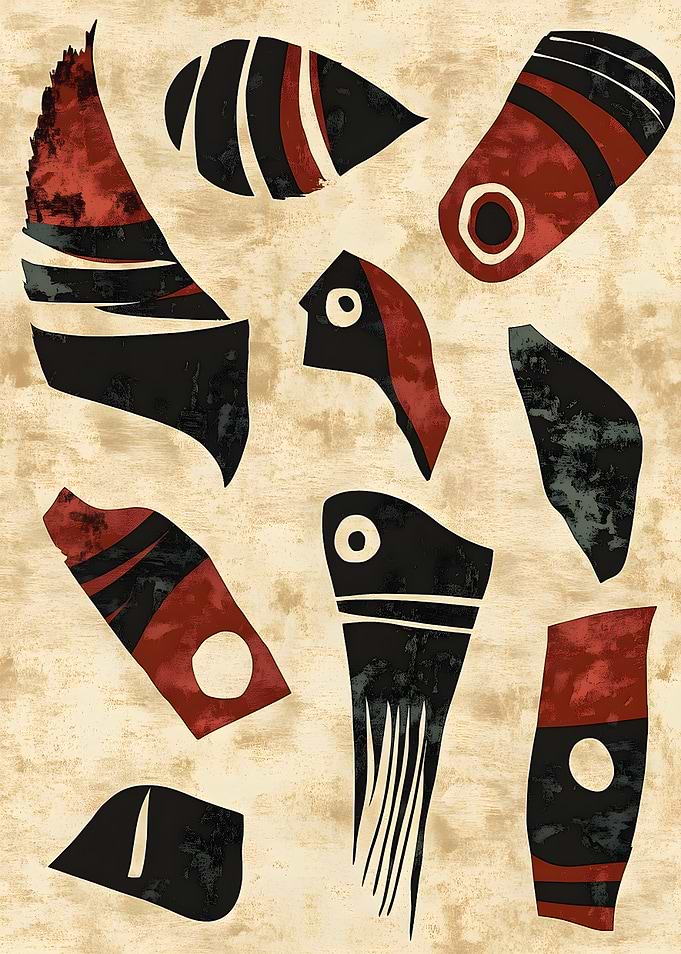 Abstract Tribal Pattern Art