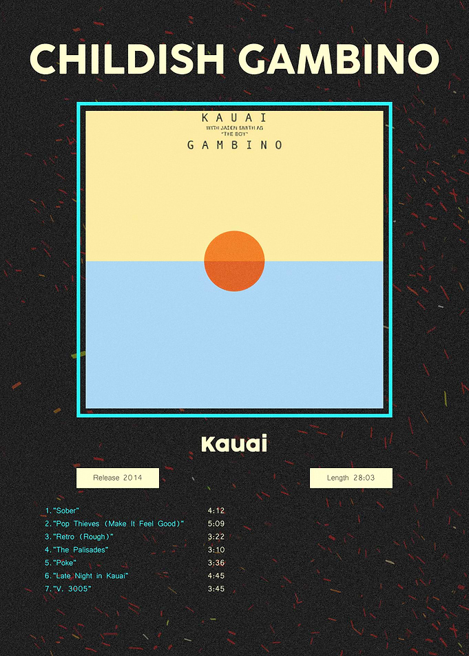 Childish Gambino Kauai Album Poster