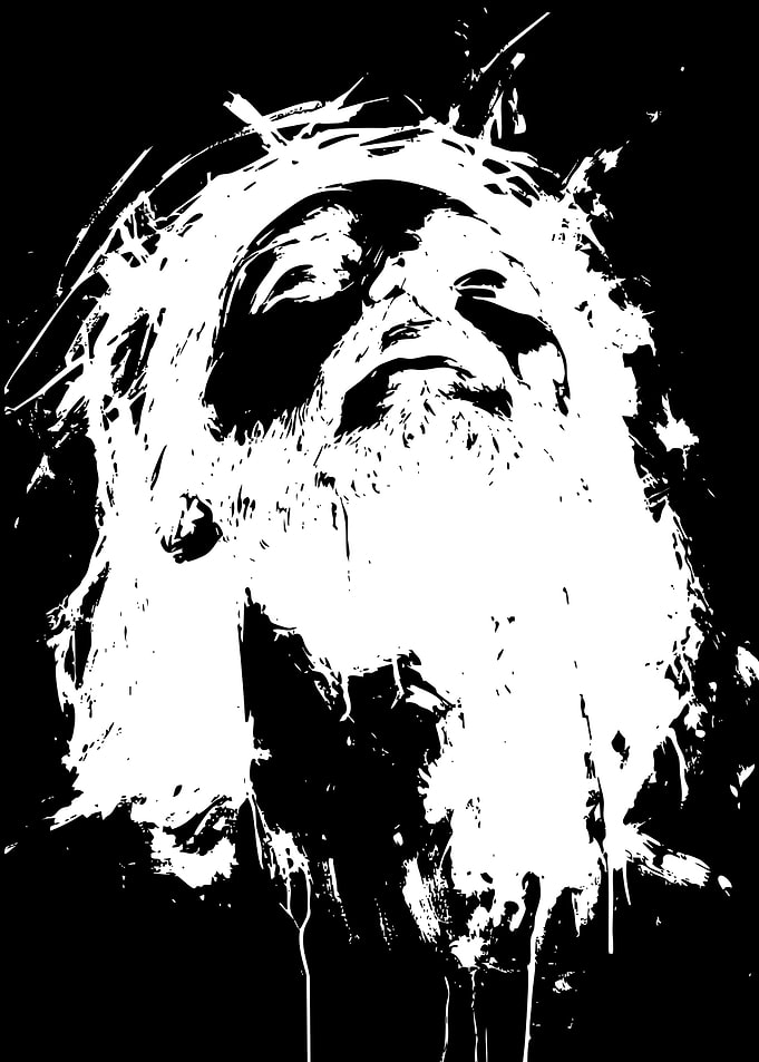 High Contrast Jesus Crown of Thorns