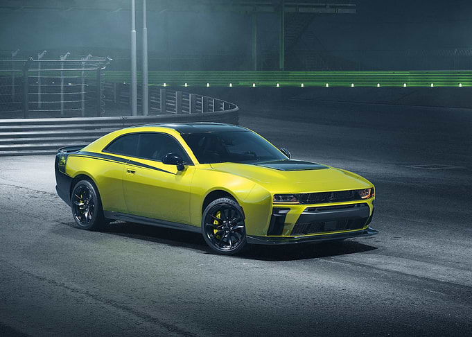 Yellow Dodge Charger Daytona EV