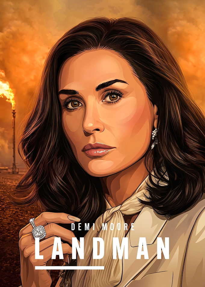 Demi Moore in Landman Poster