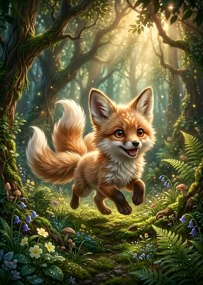 Baby Mystic Fox – Guardian of the Enchanted Forest
