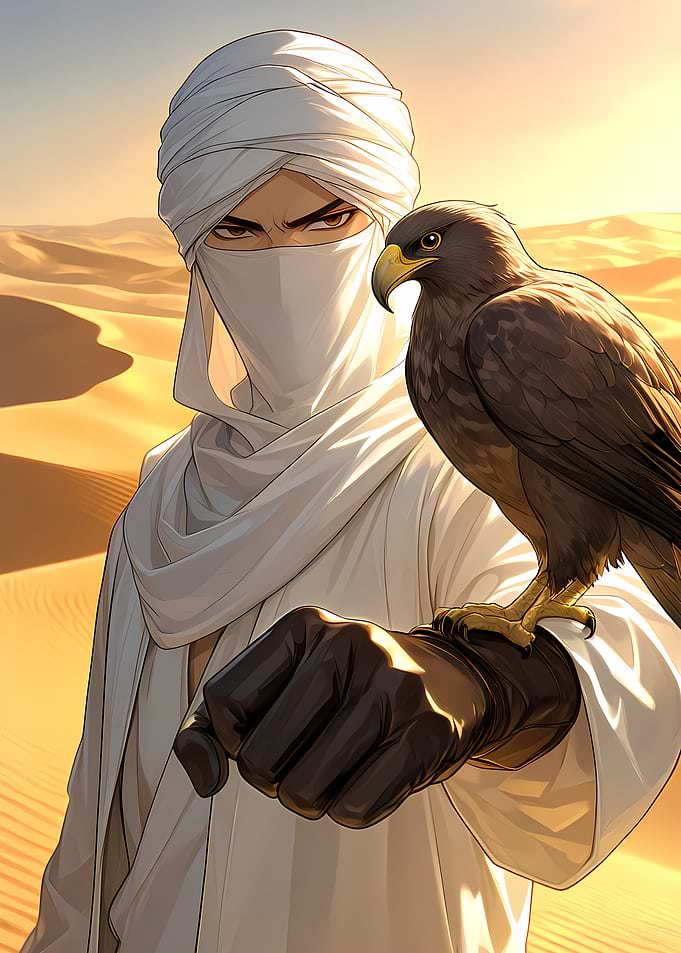 Desert Nomad with Falcon