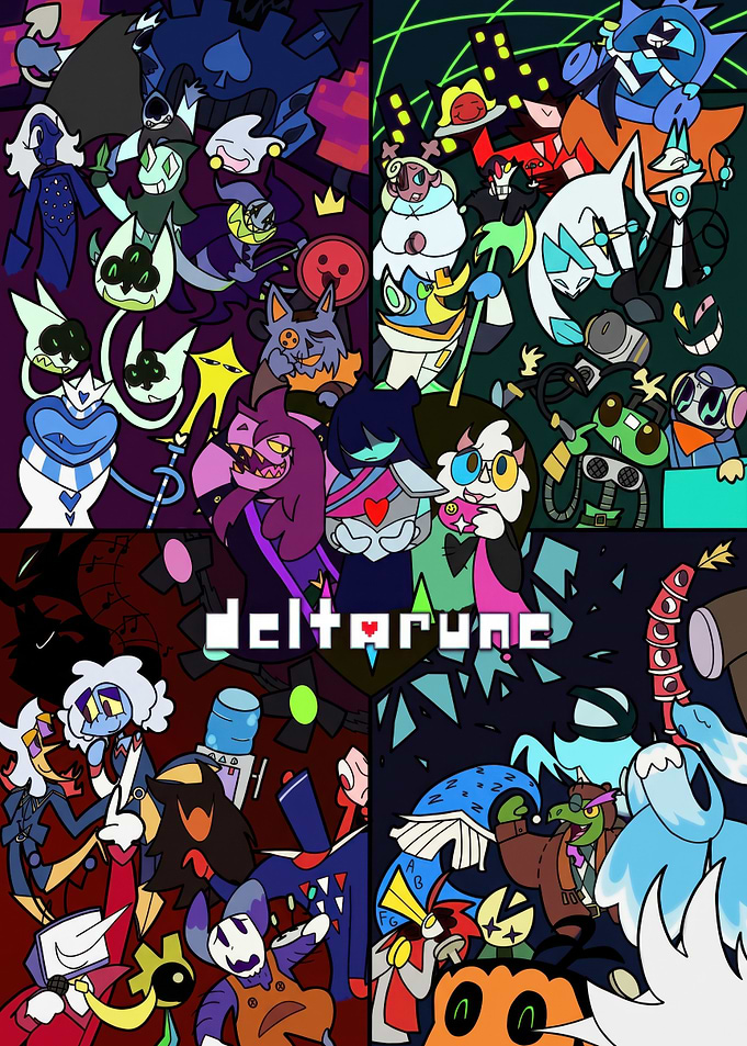 Deltarune Character Collage Poster