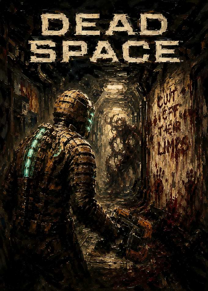 Dead Space Isaac Clarke Oil Painting