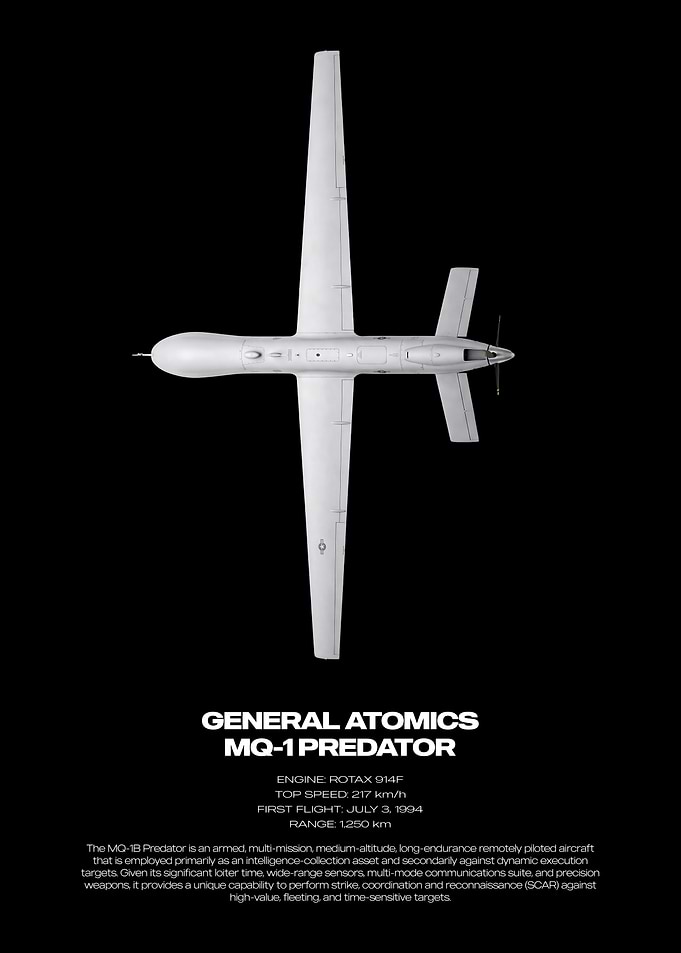 General Atomics MQ-1 Predator Technical Poster