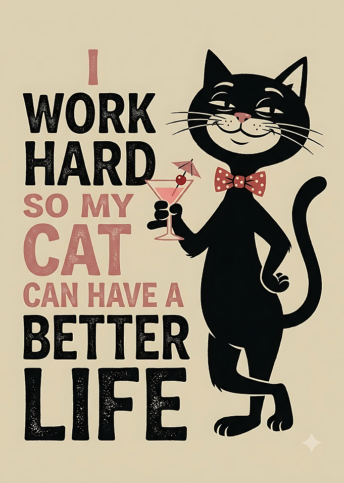 I Work Hard For My Cat