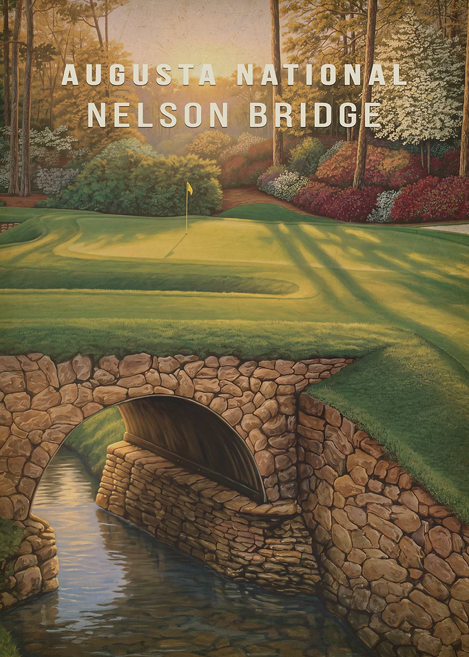 Augusta National Nelson Bridge Golf Art